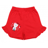 20-1010205 Шорты для девочек, 1-5 лет, красный 20-1010205 Шорты для девочек, 1-5 лет, красный