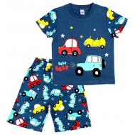 20-121702 Пижама для мальчика, 3-7 лет, джинсовый 20-121702 Пижама для мальчика, 3-7 лет, джинсовый