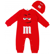 45-10028 "M&M’S Комбинезон с шапочкой, 68-86, красный 45-10028 "M&M’S Комбинезон с шапочкой, 68-86, красный