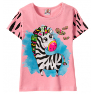 12-140259-1 "Zebra" Футболка для девочки, 1-4 года, розовый 12-140259-1 "Zebra" Футболка для девочки, 1-4 года, розовый