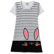 12-8110810-4 "Ears eyes" Платье для девочки, 8-11 лет, св-серый 12-8110810-4 "Ears eyes" Платье для девочки, 8-11 лет, св-серый