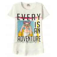 12-9120262-3 "Every" Футболка для девочки, 9-12 лет, белый 12-9120262-3 "Every" Футболка для девочки, 9-12 лет, белый