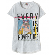 12-9120262-5 "Every" Футболка для девочки, 9-12 лет, меланж 12-9120262-5 "Every" Футболка для девочки, 9-12 лет, меланж