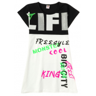 12-91255-2 "Life" Платье для девочки, 9-12 лет, белый 12-91255-2 "Life" Платье для девочки, 9-12 лет, белый
