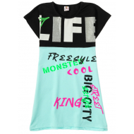 12-91255-3 "Life" Платье для девочки, 9-12 лет, мятный 12-91255-3 "Life" Платье для девочки, 9-12 лет, мятный