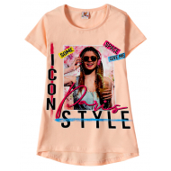 12-91265-4 "Style" Футболка для девочки, 9-12 лет, коралловый 12-91265-4 "Style" Футболка для девочки, 9-12 лет, коралловый