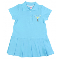 20-10585 Платье (тенниска) для девочки, пике, 3-7 лет, бирюзовый 20-10585 Платье (тенниска) для девочки, пике, 3-7 лет, бирюзовый