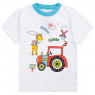 20-001105 Футболка для мальчика, 1-4 года, белый 20-001105 Футболка для мальчика, 1-4 года, белый