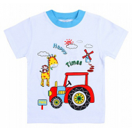 20-001105 Футболка для мальчика, 1-4 года, белый 20-001105 Футболка для мальчика, 1-4 года, белый