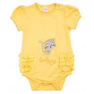 20-4952 "Lovely Cat" Боди для малышки, 62-80, желтый 20-4952 "Lovely Cat" Боди для малышки, 62-80, желтый