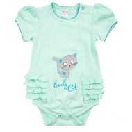 20-4954 "Lovely Cat" Боди для малышки, 62-80, ментоловый 20-4954 "Lovely Cat" Боди для малышки, 62-80, ментоловый