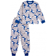 20-921105 Пижама для мальчика, начес, 2-6 лет, меланж 20-921105 Пижама для мальчика, начес, 2-6 лет, меланж