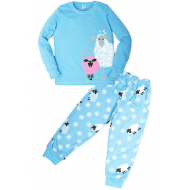 11-588260 "Sheep" Пижама для девочки, 5-8 лет, голубой 11-588260 "Sheep" Пижама для девочки, 5-8 лет, голубой