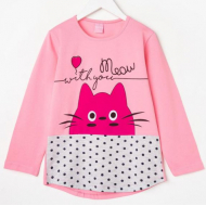 12-360808-3 Туника для девочки, 3-7 лет, розовый 12-360808-3 Туника для девочки, 3-7 лет, розовый