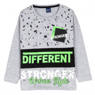 12-370101-4 "Different" Лонгслив для мальчика, 3-7 лет, серый 12-370101-4 "Different" Лонгслив для мальчика, 3-7 лет, серый
