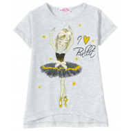 12-580204-2 "Ballet" Футболка для девочки, 5-8 лет, серый 12-580204-2 "Ballet" Футболка для девочки, 5-8 лет, серый