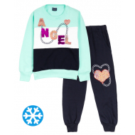 12-6988201-3 "Angel" Костюм для девочки, 6-9 лет, мятный 12-6988201-3 "Angel" Костюм для девочки, 6-9 лет, мятный