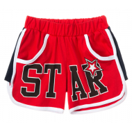12-8124202-2 "Star" Шорты для девочки, 8-12 лет, красный 12-8124202-2 "Star" Шорты для девочки, 8-12 лет, красный