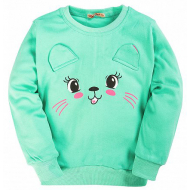 20-122225D "Pretty Muzzle" Джемпер для девочки, 2-5 лет, ментоловый 20-122225D "Pretty Muzzle" Джемпер для девочки, 2-5 лет, ментоловый