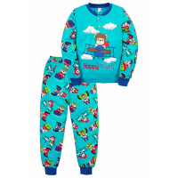 20-125113 "Pilot" Пижама утепленная для мальчика, 2-6 лет, бирюзовый 20-125113 "Pilot" Пижама утепленная для мальчика, 2-6 лет, бирюзовый