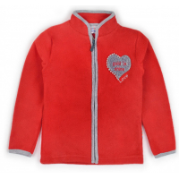 20-42111OP "Heart" Толстовка для девочки из поларфлиса, 3-7 лет, красный 20-42111OP "Heart" Толстовка для девочки из поларфлиса, 3-7 лет, красный
