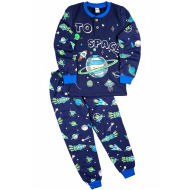 20-95513 "Space" Пижама утепленная для мальчика, 7-10 лет, индиго 20-95513 "Space" Пижама утепленная для мальчика, 7-10 лет, индиго