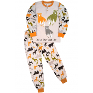 20-95512 Wild Life" Пижама утепленная для мальчика, 7-10 лет, серый 20-95512 Wild Life" Пижама утепленная для мальчика, 7-10 лет, серый