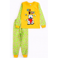 17-2518712 Пижама для мальчика, кулир, 2-5 лет, желтый 17-2518712 Пижама для мальчика, кулир, 2-5 лет, желтый