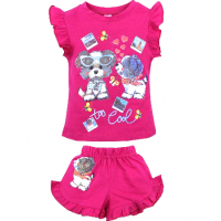 20-00108 "Flowers", костюм для девочки, 1-4 года, малиновый 20-00108 "Flowers", костюм для девочки, 1-4 года, малиновый