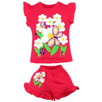 20-00108 "Flowers", костюм для девочки, 1-4 года, красный 20-00108 "Flowers", костюм для девочки, 1-4 года, красный