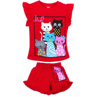 20-001244 "5 Cats", костюм для девочки, 1-4 года, красный 20-001244 "5 Cats", костюм для девочки, 1-4 года, красный
