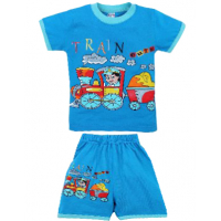 20-01110 "Train" Костюм для мальчика, 1-4 года, голубой 20-01110 "Train" Костюм для мальчика, 1-4 года, голубой