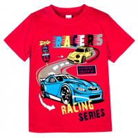 20-102109 "Racers" Футболка для мальчика, 4-8 лет, красный 20-102109 "Racers" Футболка для мальчика, 4-8 лет, красный