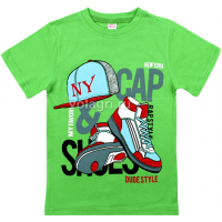 20-1021210 "Cap" Футболка для мальчика, 4-8 лет, салатовый 20-1021210 "Cap" Футболка для мальчика, 4-8 лет, салатовый