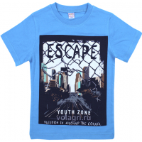 20-1021213 "Escape" Футболка для мальчика, 4-8 лет, голубой 20-1021213 "Escape" Футболка для мальчика, 4-8 лет, голубой