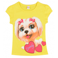 20-102203 "Lovely" Футболка для девочки, 4-8 лет, желтый 20-102203 "Lovely" Футболка для девочки, 4-8 лет, желтый