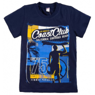 20-003-6 "Coast Club" Футболка, 8-12 лет, т-синий 20-003-6 "Coast Club" Футболка, 8-12 лет, т-синий