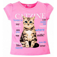 20-103206 "Cat" Футболка, 8-12 лет, розовый 20-103206 "Cat" Футболка, 8-12 лет, розовый