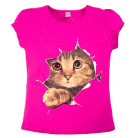20-103209 "Pussy Cat" Футболка, 8-12 лет, малиновый 20-103209 "Pussy Cat" Футболка, 8-12 лет, малиновый