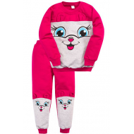 20-105902 Костюм для девочки, 1-4 года, малиновый 20-105902 Костюм для девочки, 1-4 года, малиновый