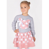 20-114102 "Микки" Костюм с юбкой для девочки, 2-5 лет, розовый 20-114102 "Микки" Костюм с юбкой для девочки, 2-5 лет, розовый