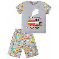 020-121702 "Паровозик" Пижама летняя, 3-7 лет, серый 020-121702 "Паровозик" Пижама летняя, 3-7 лет, серый
