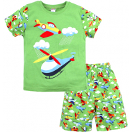 020-121703 "Самолет" Пижама летняя, 3-7 лет, зеленый 020-121703 "Самолет" Пижама летняя, 3-7 лет, зеленый