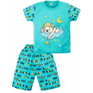 020-121704 "Мишка на облаке" Пижама летняя, 3-7 лет, изумрудный 020-121704 "Мишка на облаке" Пижама летняя, 3-7 лет, изумрудный