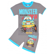 20-202110-5 "Monster", костюм для мальчика, 4-8 лет, серый 20-202110-5 "Monster", костюм для мальчика, 4-8 лет, серый