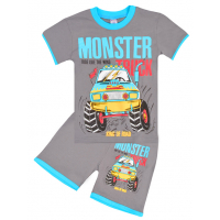 20-202110 "Monster", костюм для мальчика, 4-8 лет, серый 20-202110 "Monster", костюм для мальчика, 4-8 лет, серый