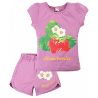 20-202209 "Strawberries" Костюм для девочки, 4-8 лет, сиреневый 20-202209 "Strawberries" Костюм для девочки, 4-8 лет, сиреневый