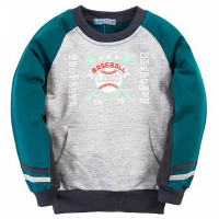 20-49003 "Baseball" Толстовка для мальчика, 2-6 лет, изумрудный,серый 20-49003 "Baseball" Толстовка для мальчика, 2-6 лет, изумрудный,серый