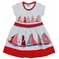 47-258202-2 "Boat trip" Платье для девочки 2-5 лет, красный 47-258202-2 "Boat trip" Платье для девочки 2-5 лет, красный
