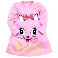 05-0621 "Kitty" Платье для девочки, интерлок, 3-7 лет, розовый 05-0621 "Kitty" Платье для девочки, интерлок, 3-7 лет, розовый